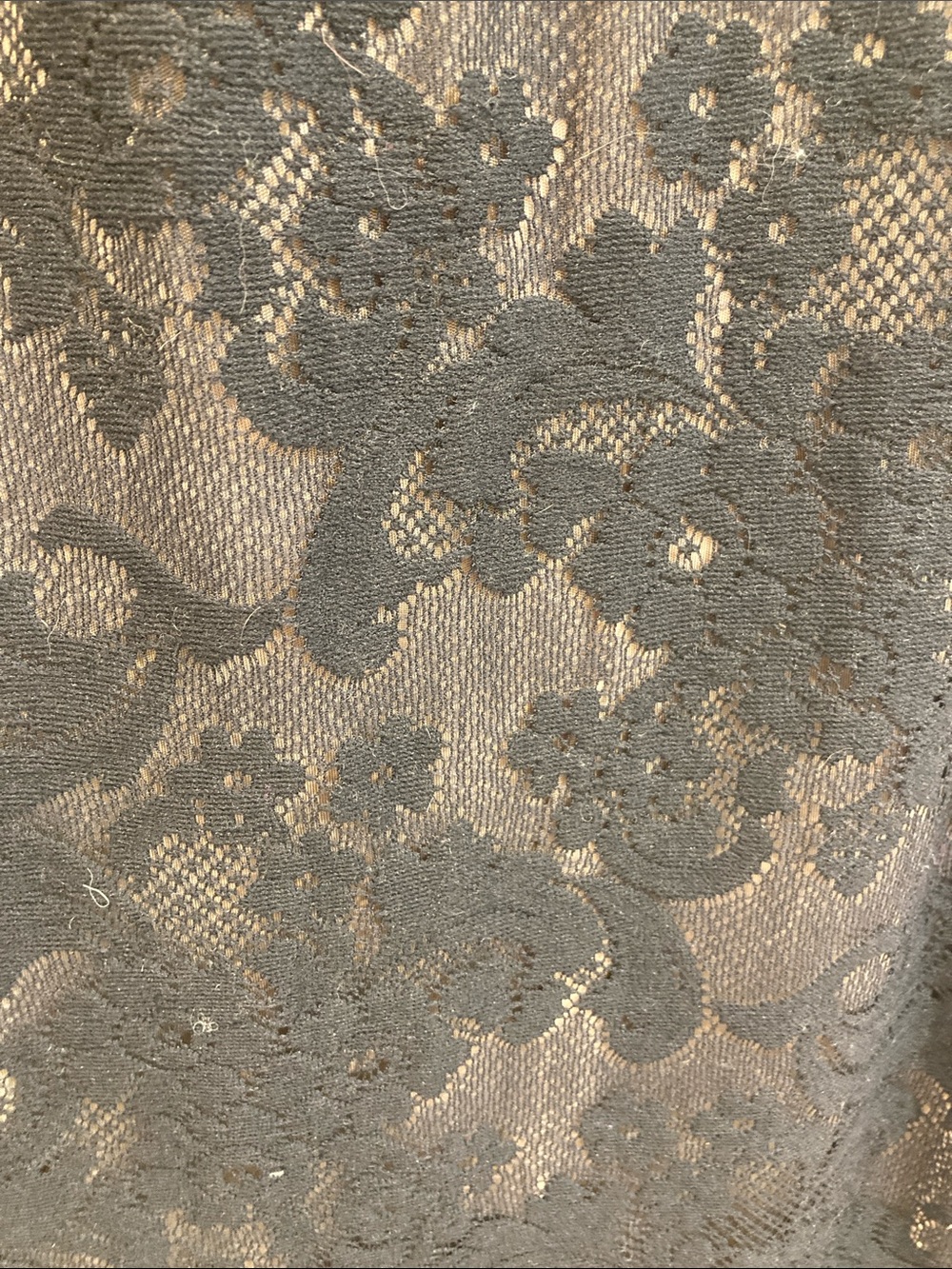 Mango Black Lace Midi Dress with Puff Sleeves and Nude Lining - Picture 4 of 6